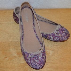 Paisley Print Ballet Flats | Size 8